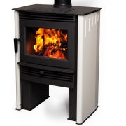 PE Neo 2.5 Ivory freestanding fireplace