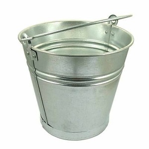 Galvanised Ash Bucket with handle