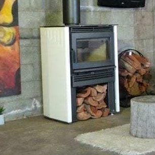 PE Neo 1.6 Ivory freestanding fireplace